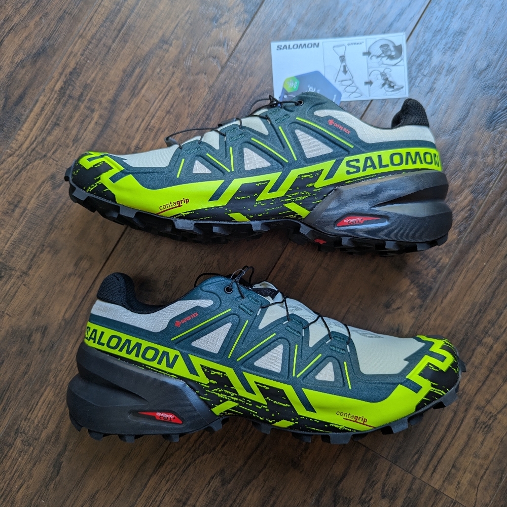 Salomon Men's Shoes - Neon Yellow and Gray